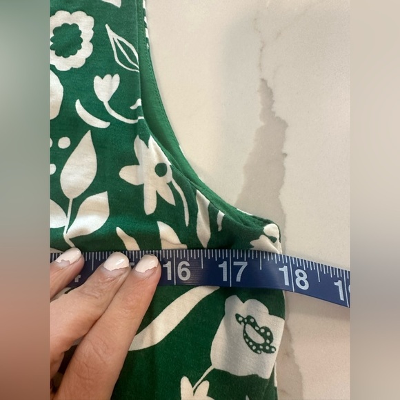 BODEN Green & White Eliza Midi Dress Sleeveless Tropical Floral sz 10P M0333 - Picture 12 of 12